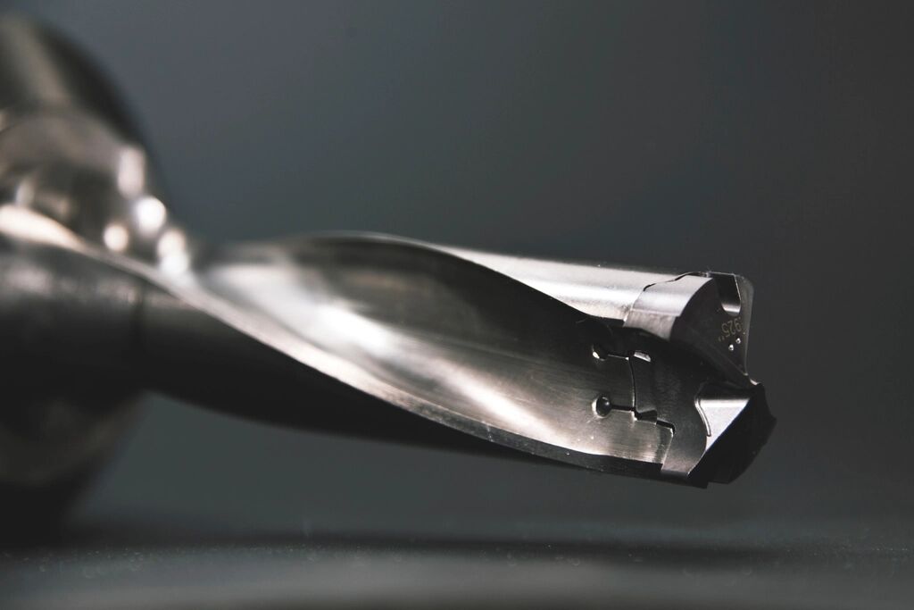 Close-up of a precision drill